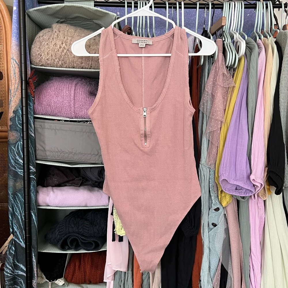 AllSaints – Alicia Bodysuit – Morning Mauve